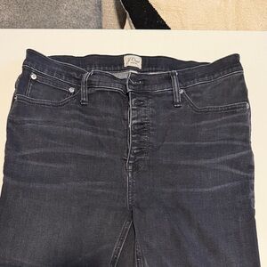 J. Crew Women’s Button  Black Jeans 32 12/14